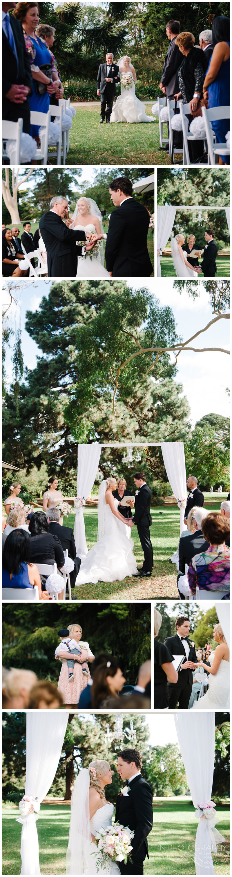 garden wedding ceremony at werribee mansion