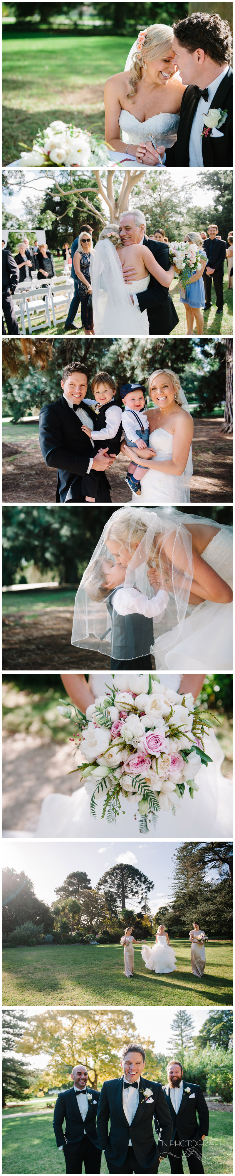 garden wedding ceremony at Werribee Mansion