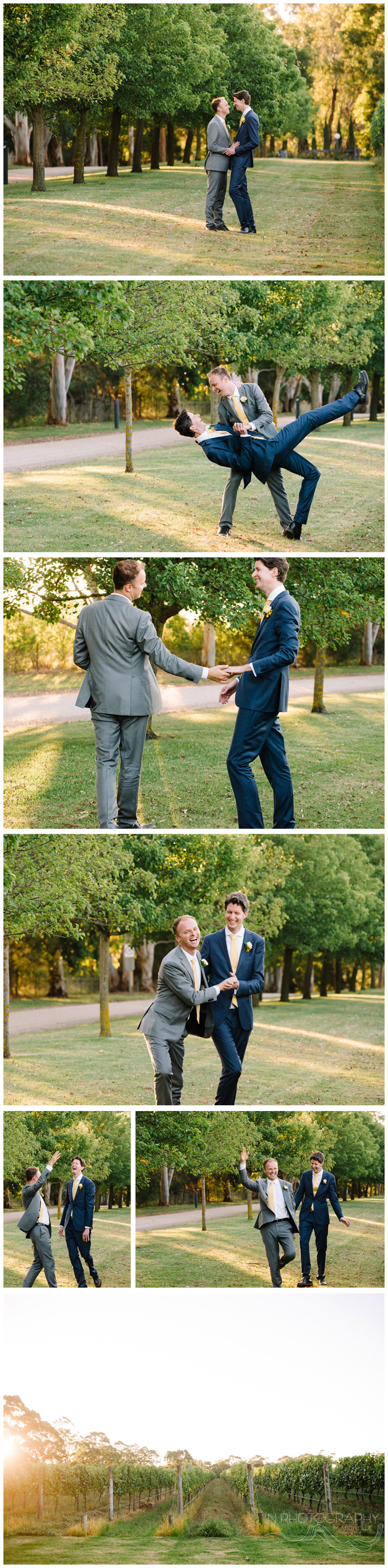 gay wedding photography at Mornington Peninsula wedding venue