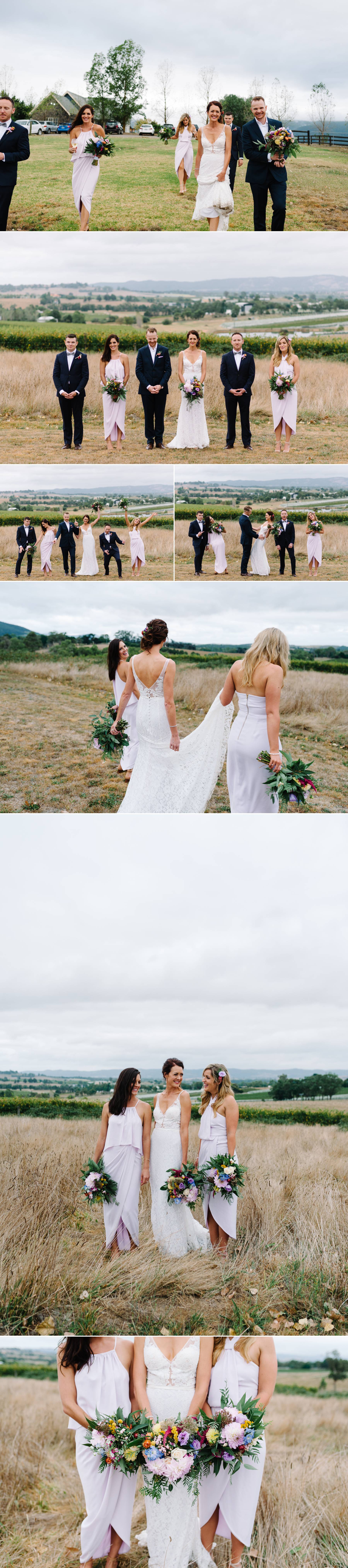 Bridesmaids at Riverstone Estate by Yarra Valley wedding photographer Michelle Pragt