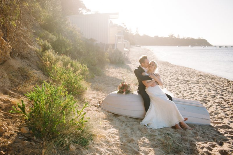 Beach wedding by Mornington Peninsula wedding photographer Michelle Pragt