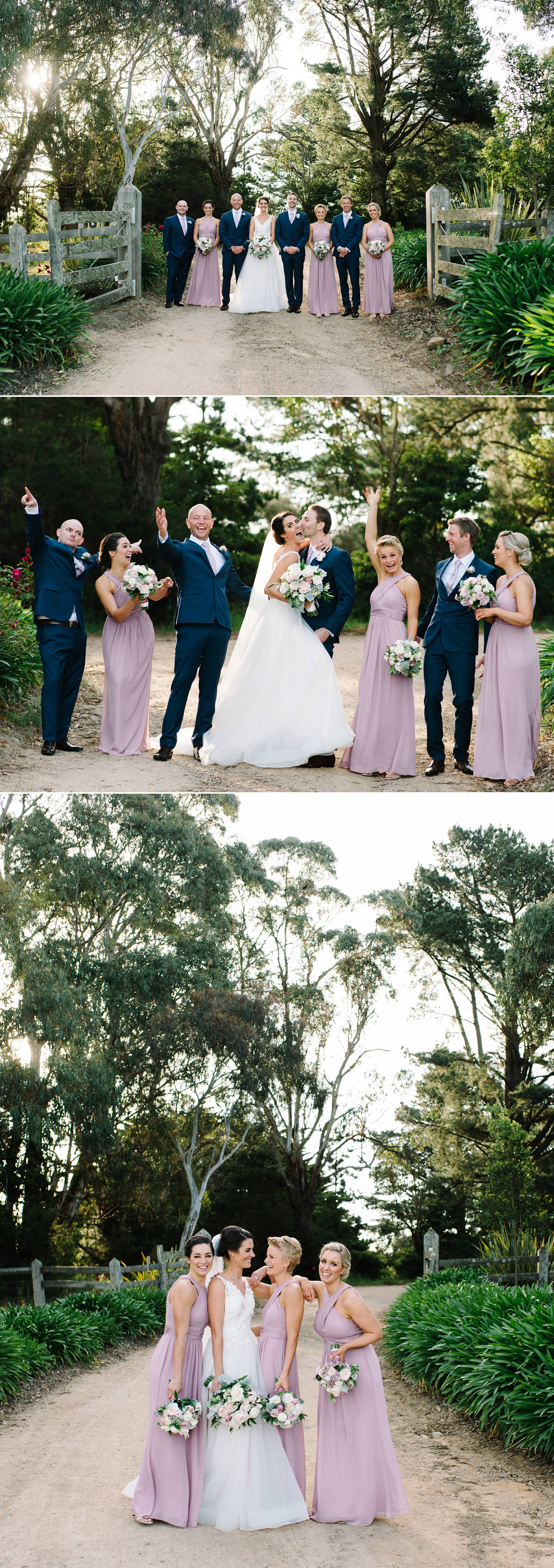 bridal party at Red Hill Estate by Melbourne wedding photographer Michelle Pragt