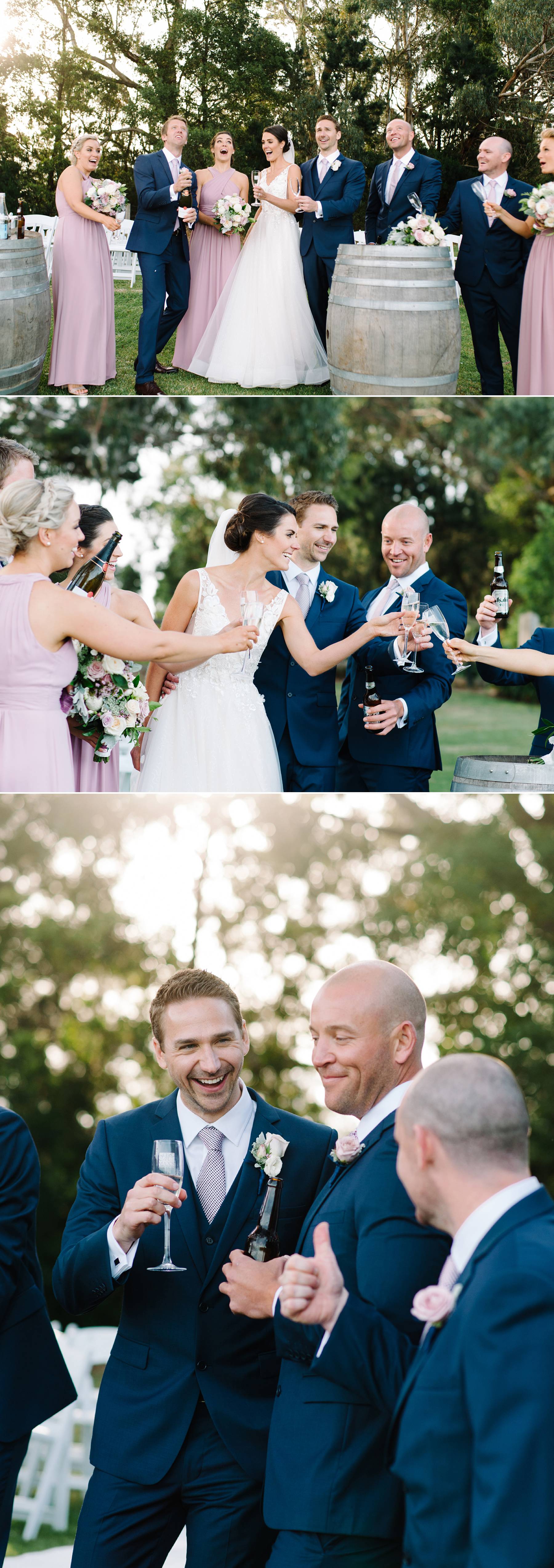 bridal party photos by Mornington Peninsula photographer Michelle Pragt