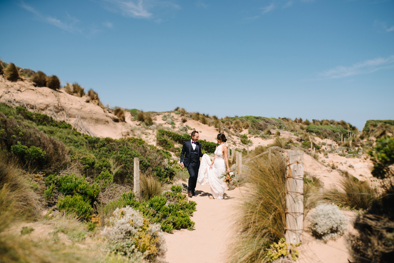 Mornington peninsula beach wedding photography 